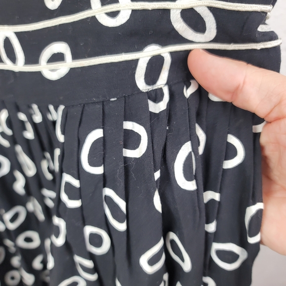 Vintage 80's-90's High Fashion Printed A-Line Dress Large - Picture 6 of 10